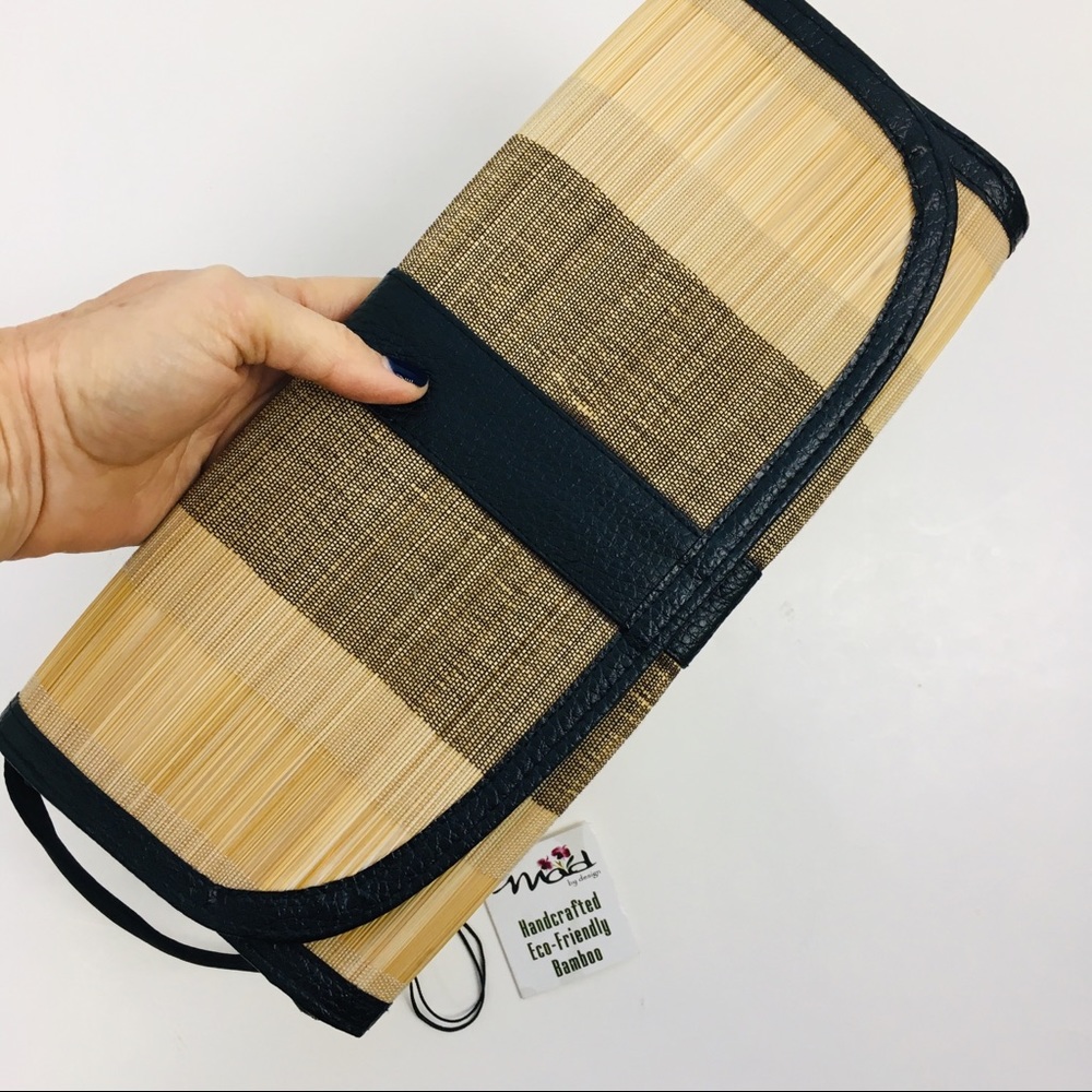 Mad by design bamboo eco clutch purse bag handmade